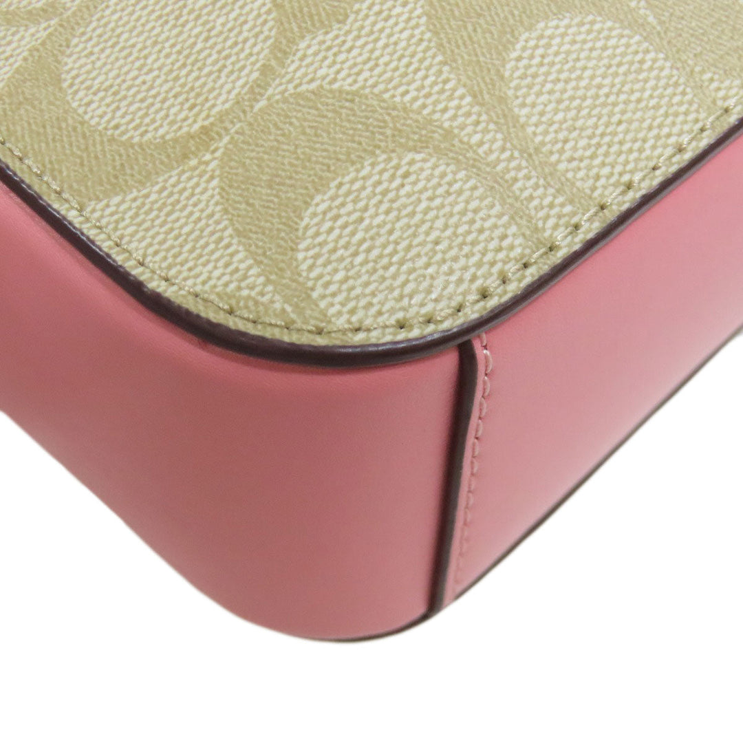 COACH Shoulder Bag 91677 PVC beige Signature