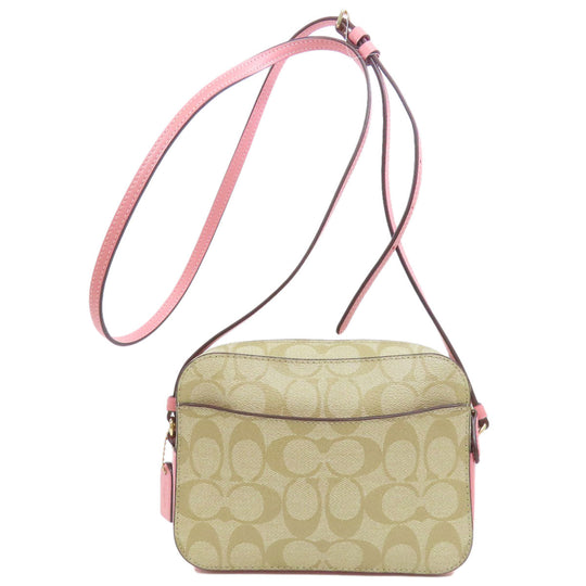 COACH Shoulder Bag 91677 PVC beige Signature