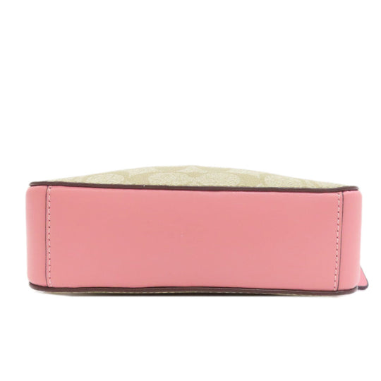 COACH Shoulder Bag 91677 PVC beige Signature