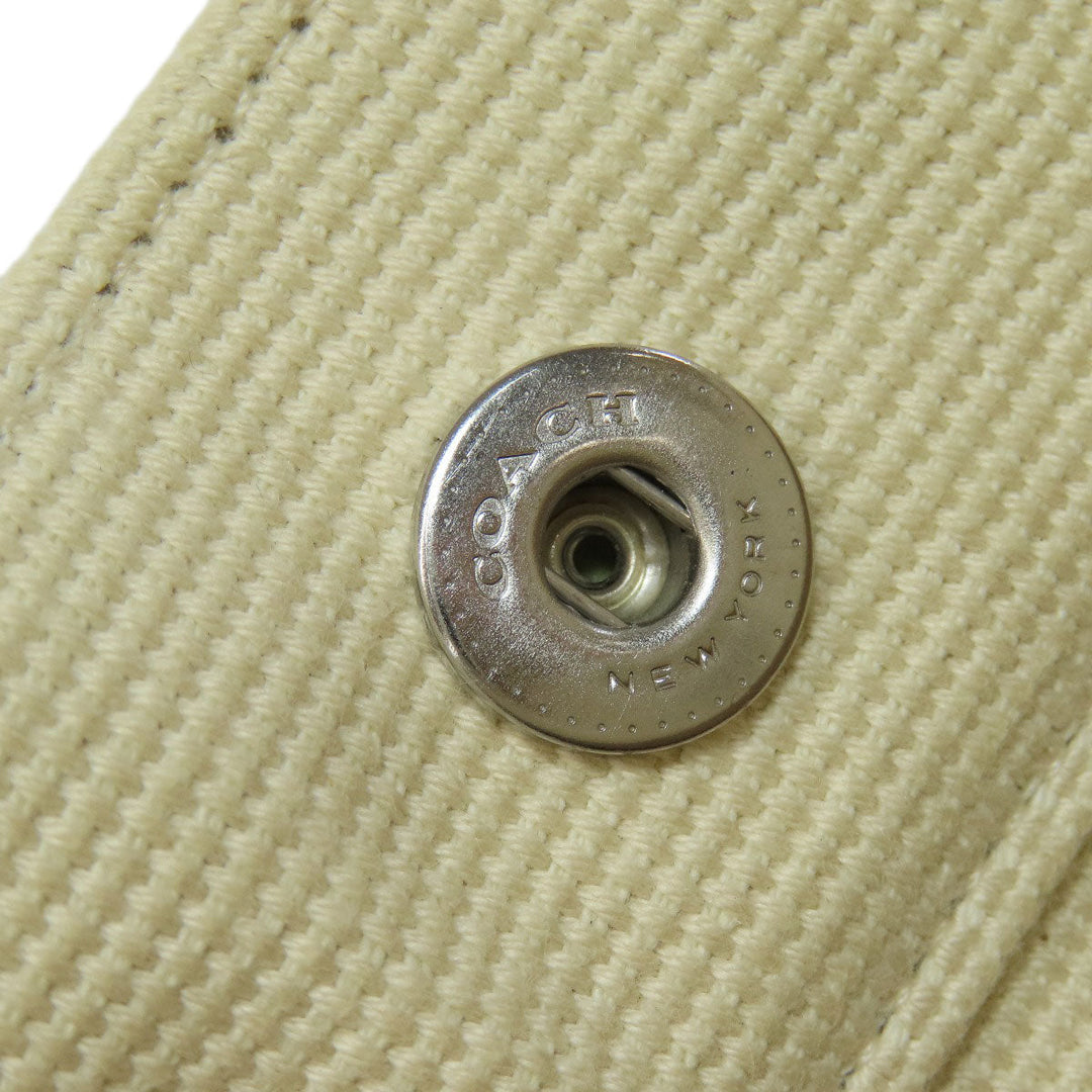 COACH Handbag CK168 canvas beige Small tote Women Used Authentic