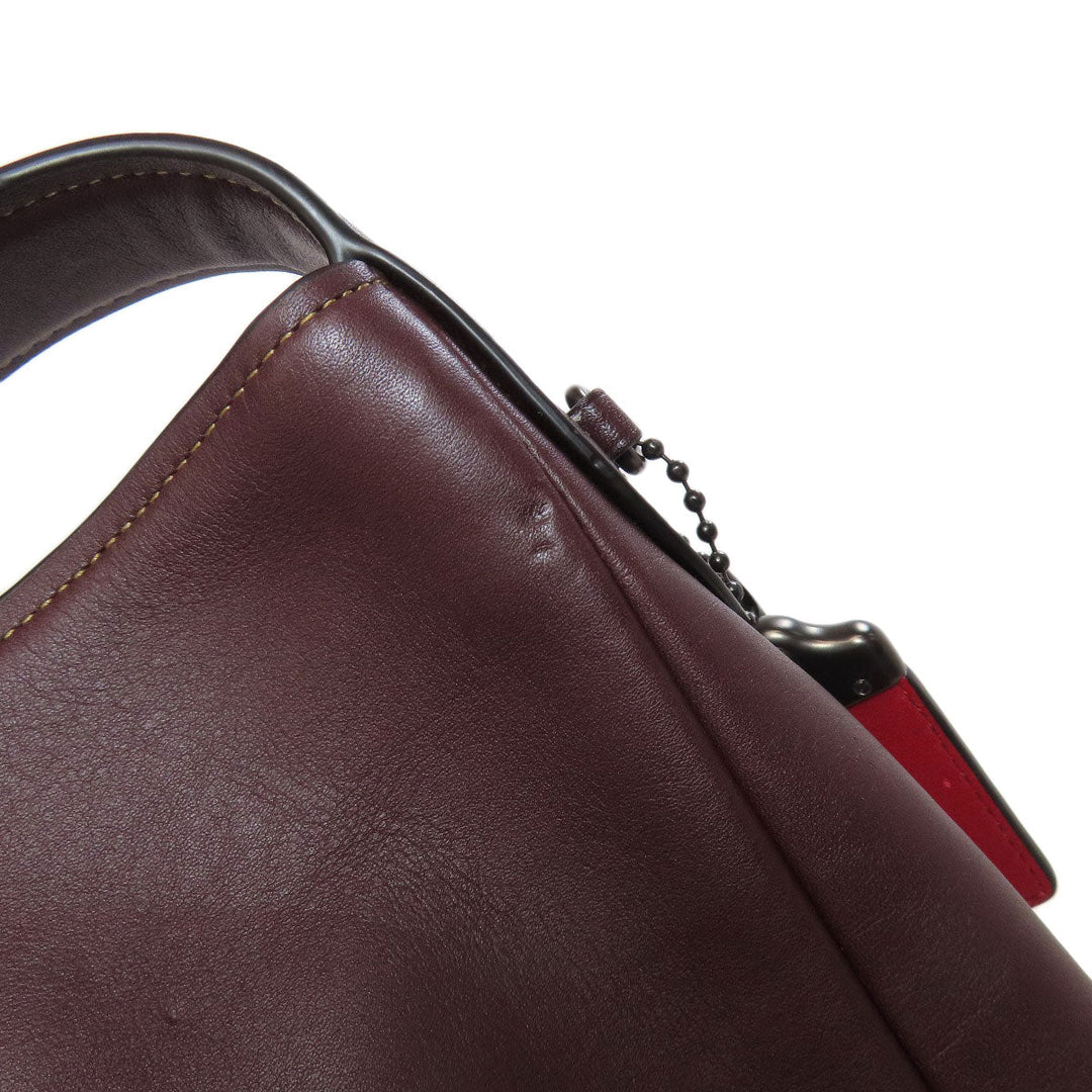 COACH Tote Bag 31674 leather Red one belt Women Used Authentic