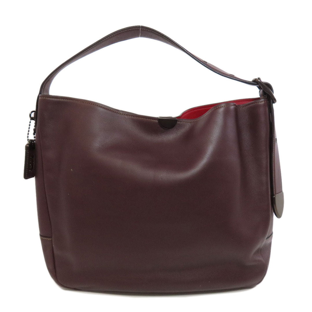 COACH Tote Bag 31674 leather Red one belt Women Used Authentic