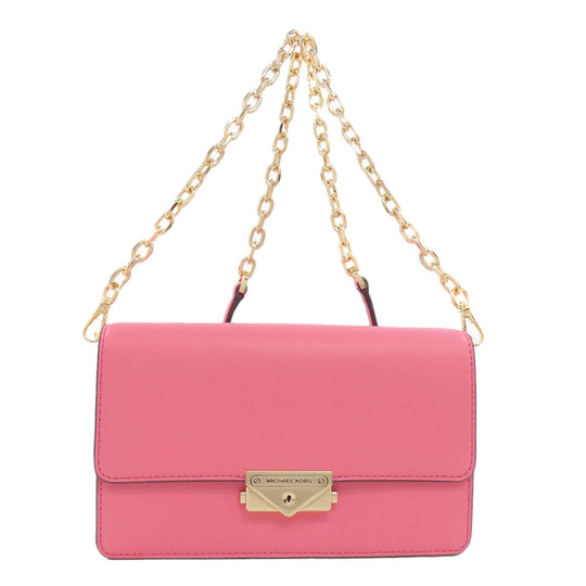 MICHAEL KORS Shoulder Bag leather pink Long shoulder Women Used Authentic