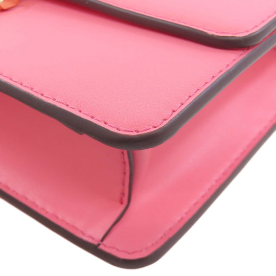 MICHAEL KORS Shoulder Bag leather pink Long shoulder Women Used Authentic