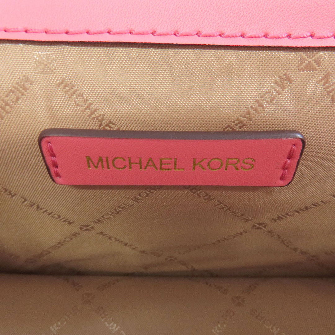 MICHAEL KORS Shoulder Bag leather pink Long shoulder Women Used Authentic