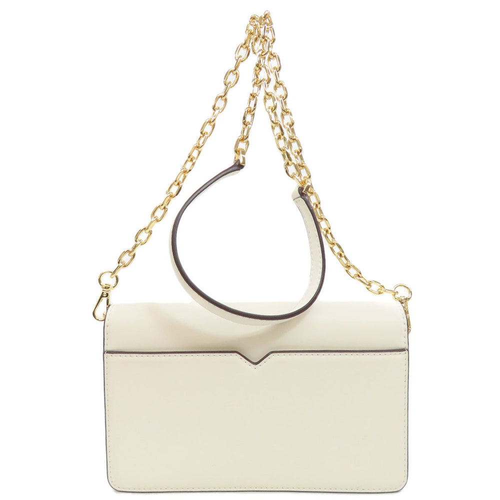 MICHAEL KORS Shoulder Bag leather white logo Women Used Authentic