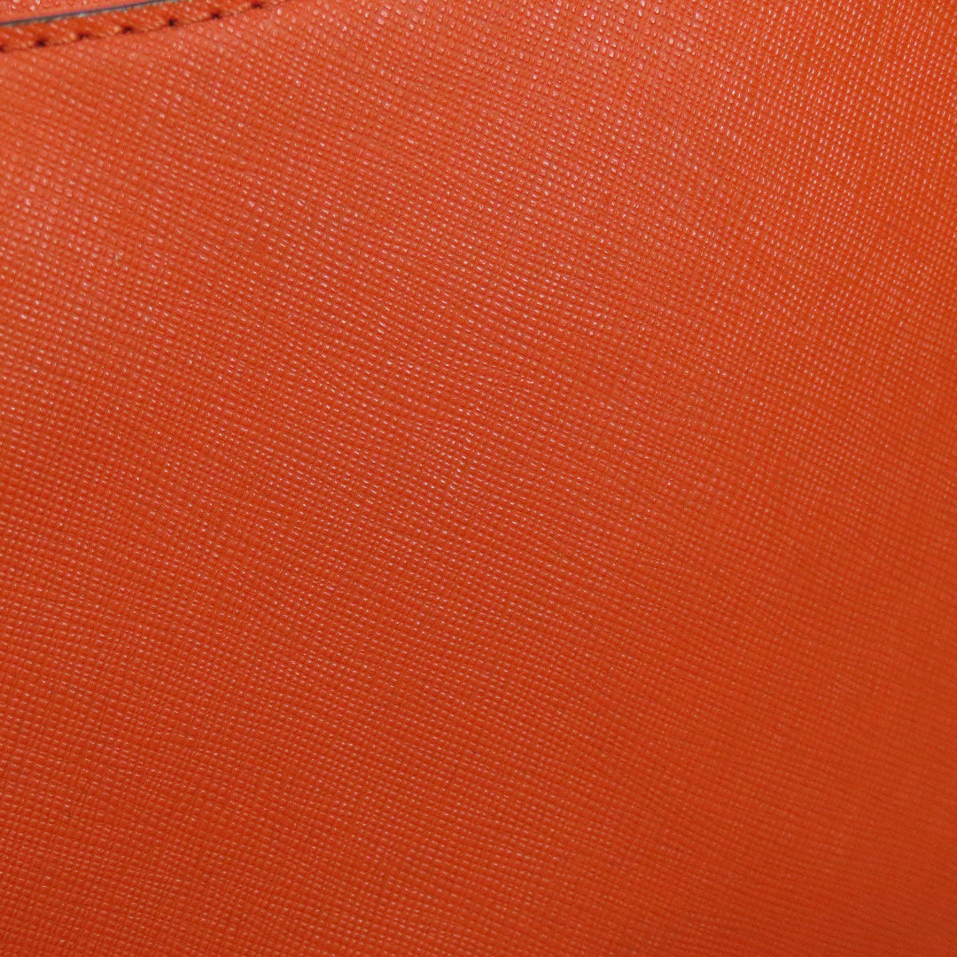 MICHAEL KORS Tote Bag PVC Orange logo Women Used Authentic