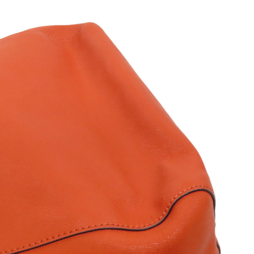 MICHAEL KORS Tote Bag PVC Orange logo Women Used Authentic