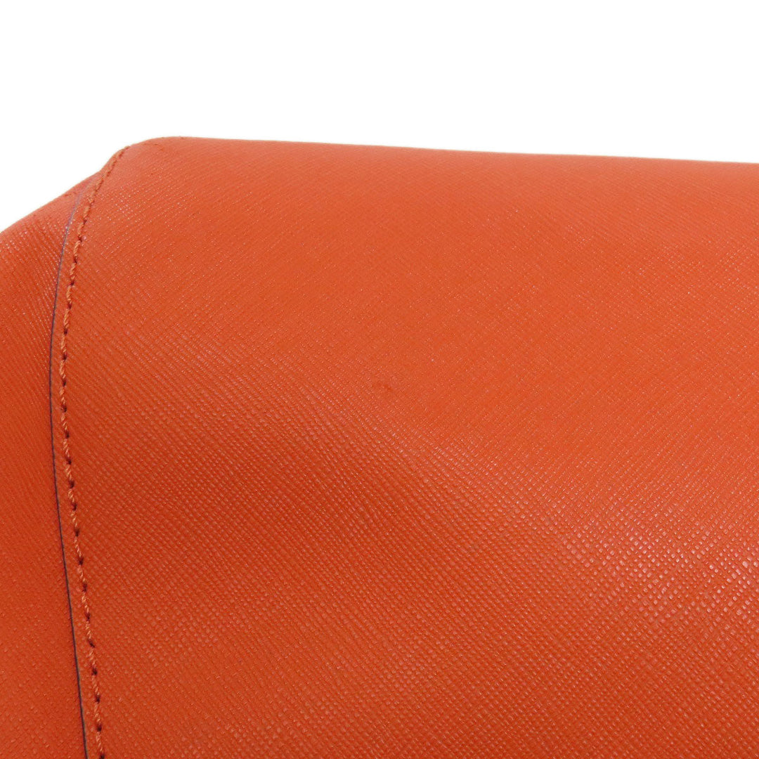 MICHAEL KORS Tote Bag PVC Orange logo Women Used Authentic