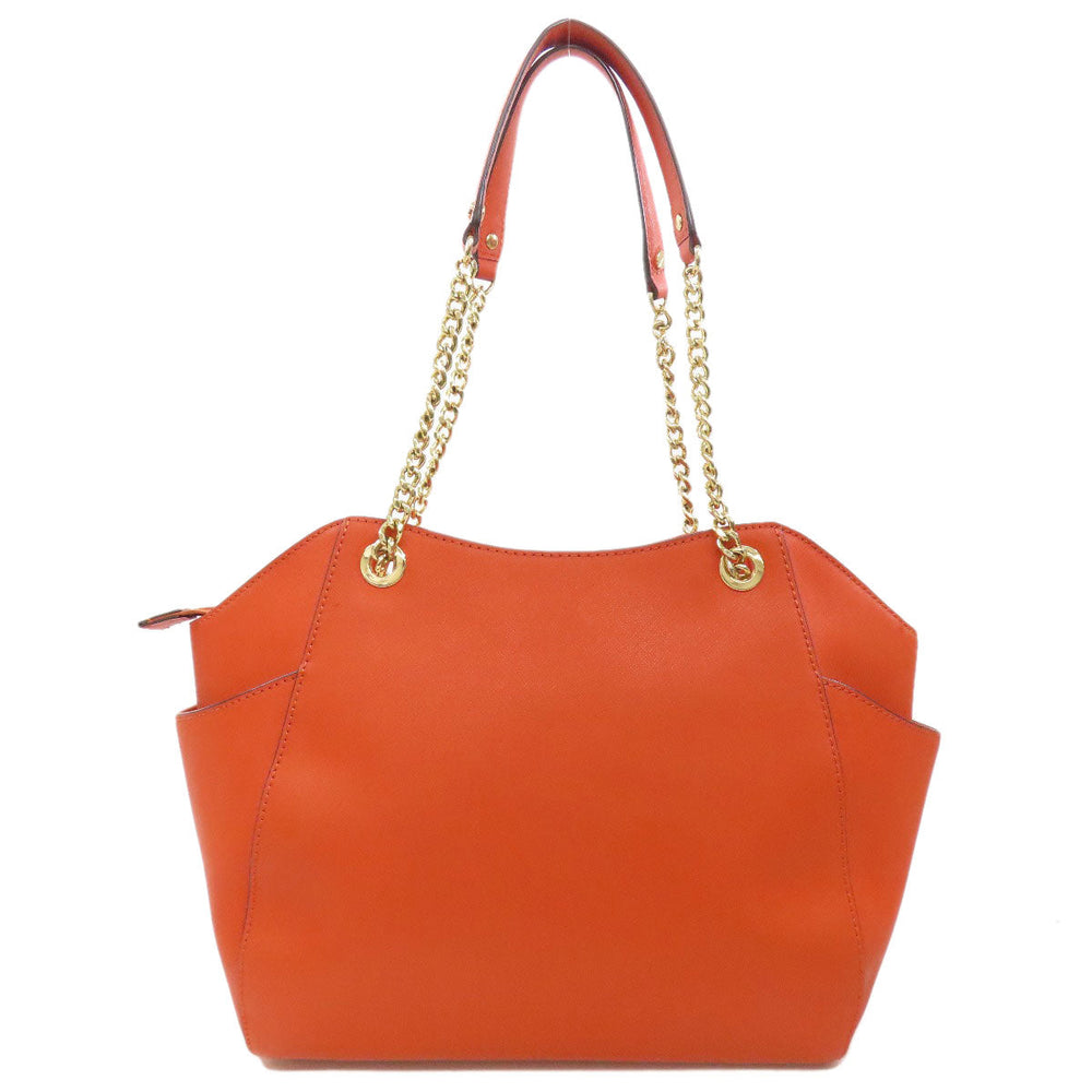 MICHAEL KORS Tote Bag PVC Orange logo Women Used Authentic