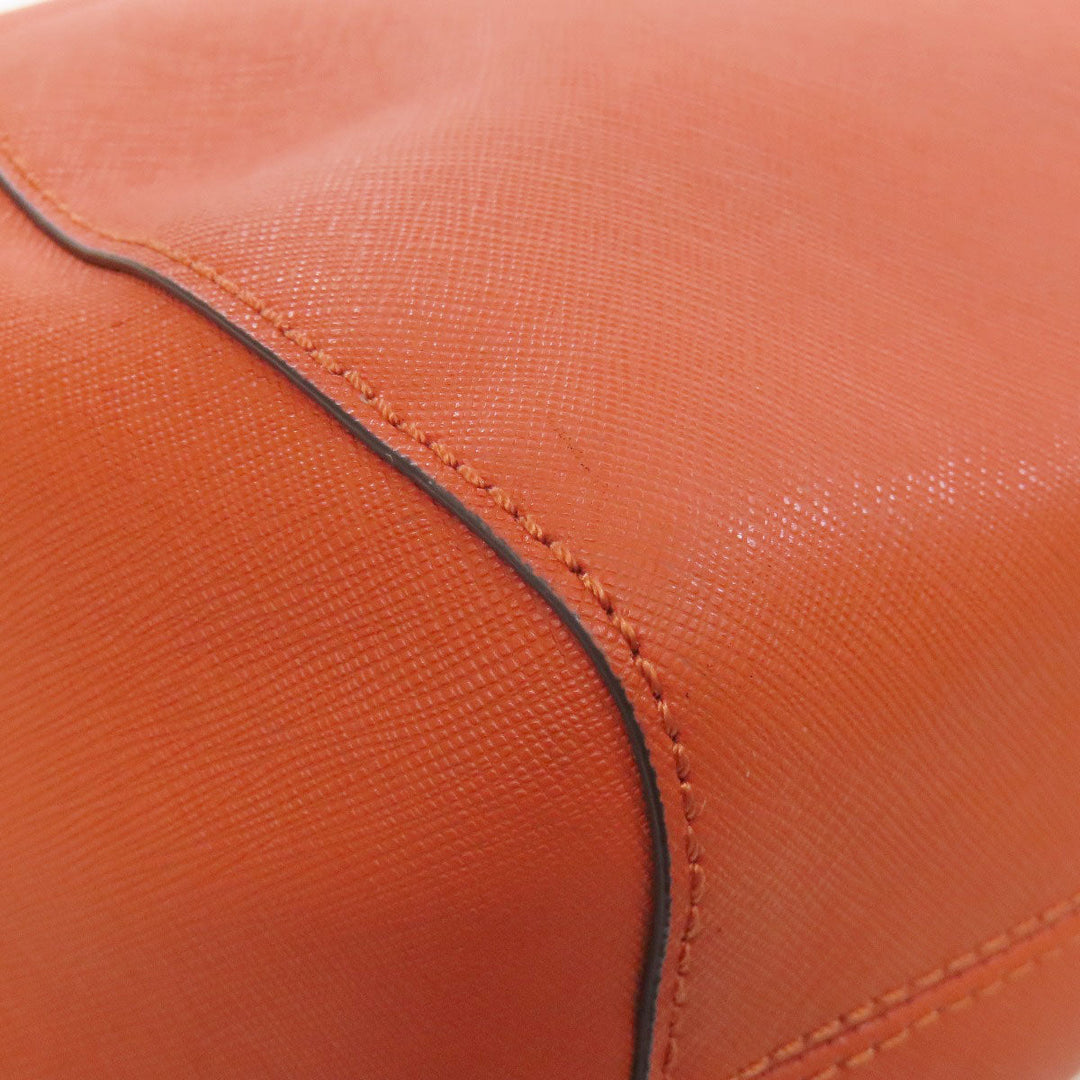 MICHAEL KORS Tote Bag PVC Orange logo Women Used Authentic