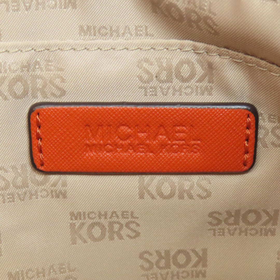 MICHAEL KORS Tote Bag PVC Orange logo Women Used Authentic