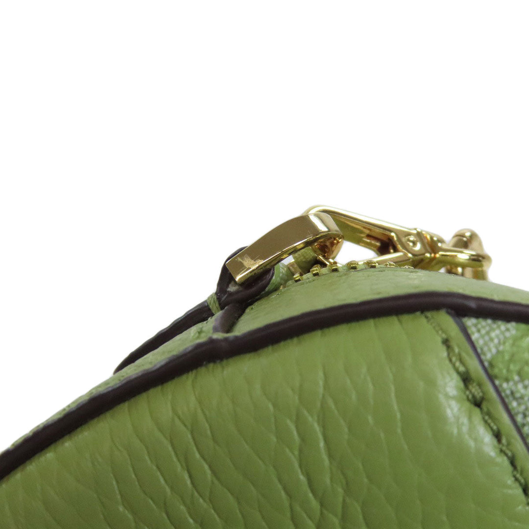MICHAEL KORS Shoulder Bag leather green ChainShoulder Women Used Authentic