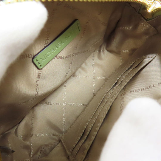 MICHAEL KORS Shoulder Bag leather green ChainShoulder Women Used Authentic