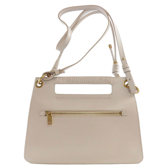 Givenchy Shoulder Bag leather beige Whip 3WAY Women Used Authentic