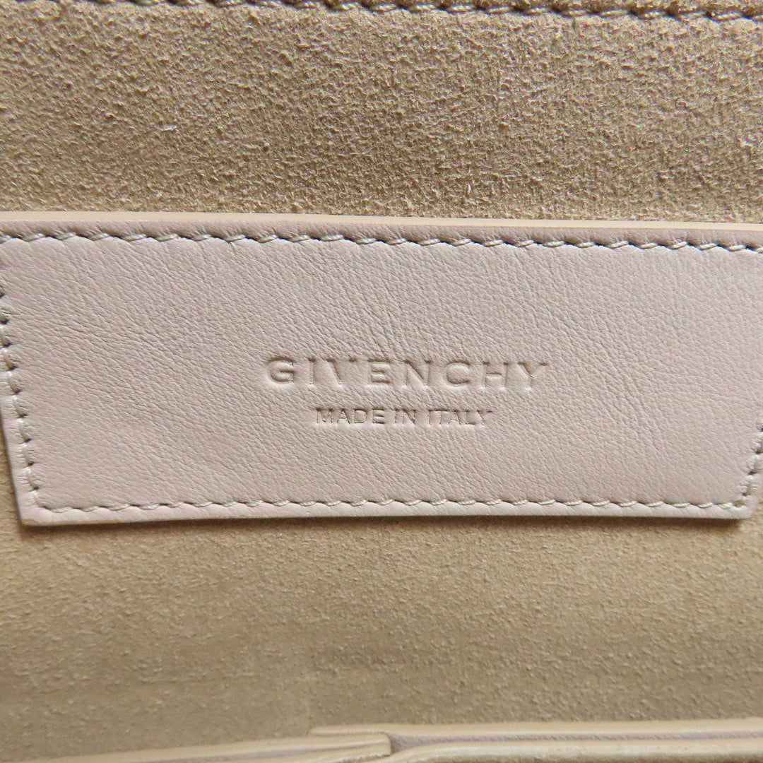 Givenchy Shoulder Bag leather beige Whip 3WAY Women Used Authentic