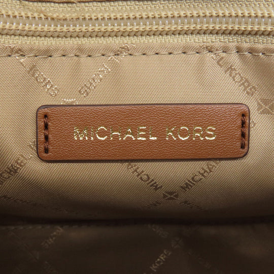 MICHAEL KORS Tote Bag PVC white MK Signature 2WAY Women Used Authentic