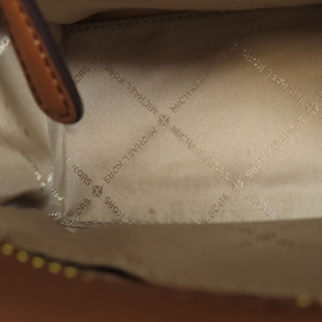 MICHAEL KORS Tote Bag PVC white MK Signature 2WAY Women Used Authentic