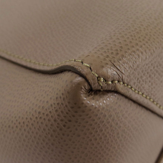 CELINE Handbag leather Brown Vertical Cabas 2WAY Women Used Authentic
