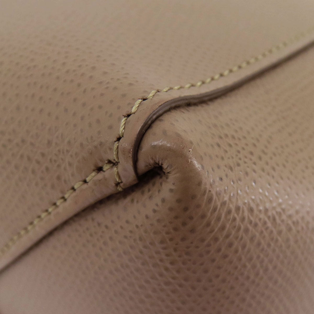CELINE Handbag leather Brown Vertical Cabas 2WAY Women Used Authentic