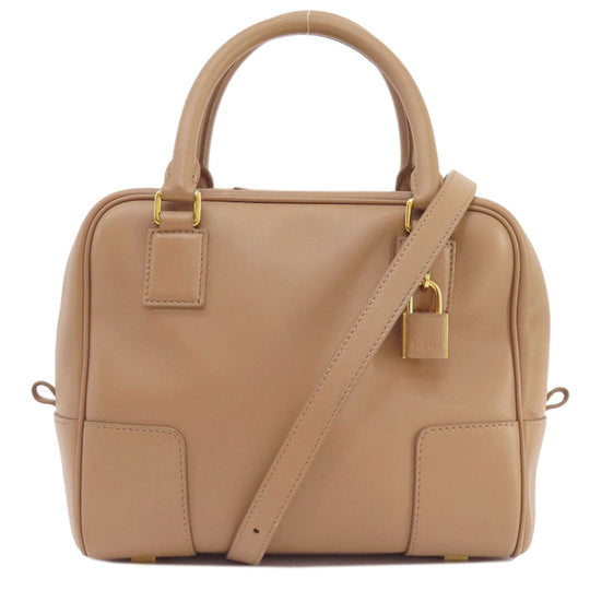 LOEWE Handbag Calfskin Brown Amazonas Women Used Authentic