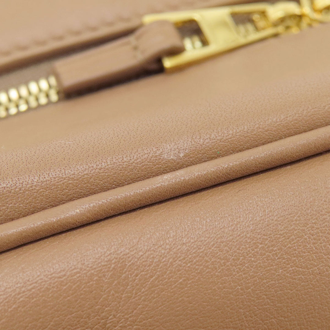 LOEWE Handbag Calfskin Brown Amazonas Women Used Authentic