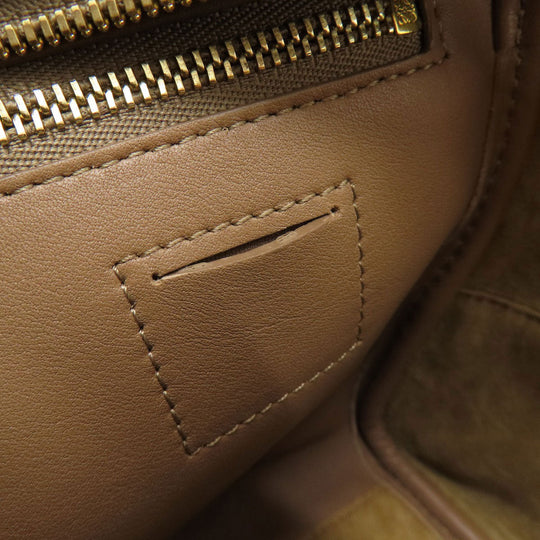 LOEWE Handbag Calfskin Brown Amazonas Women Used Authentic