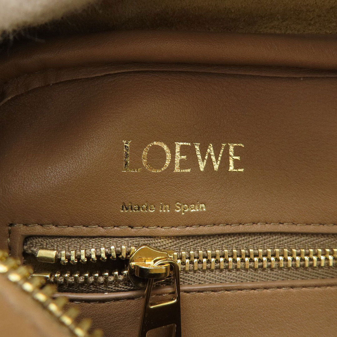 LOEWE Handbag Calfskin Brown Amazonas Women Used Authentic