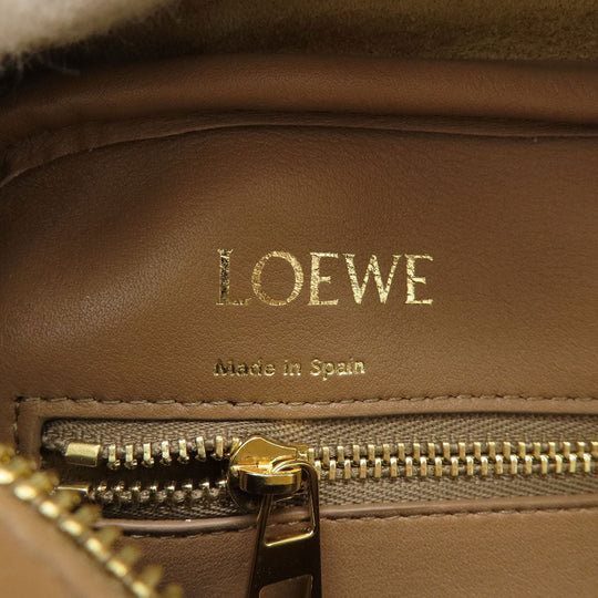 LOEWE Handbag Calfskin Brown Amazonas Women Used Authentic