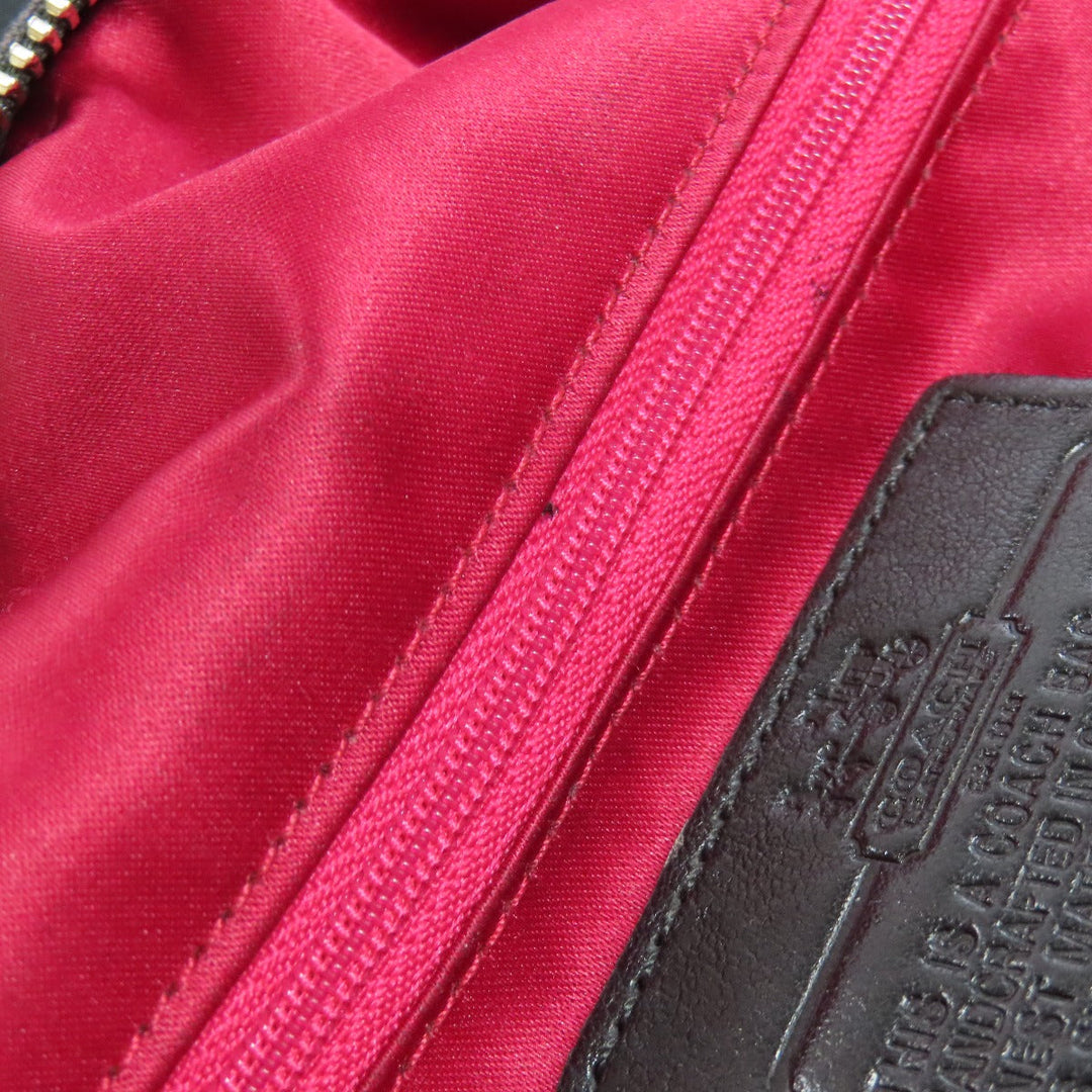 COACH Shoulder Bag 21764 canvas black Madison Op Art 2WAY Women Used Authentic