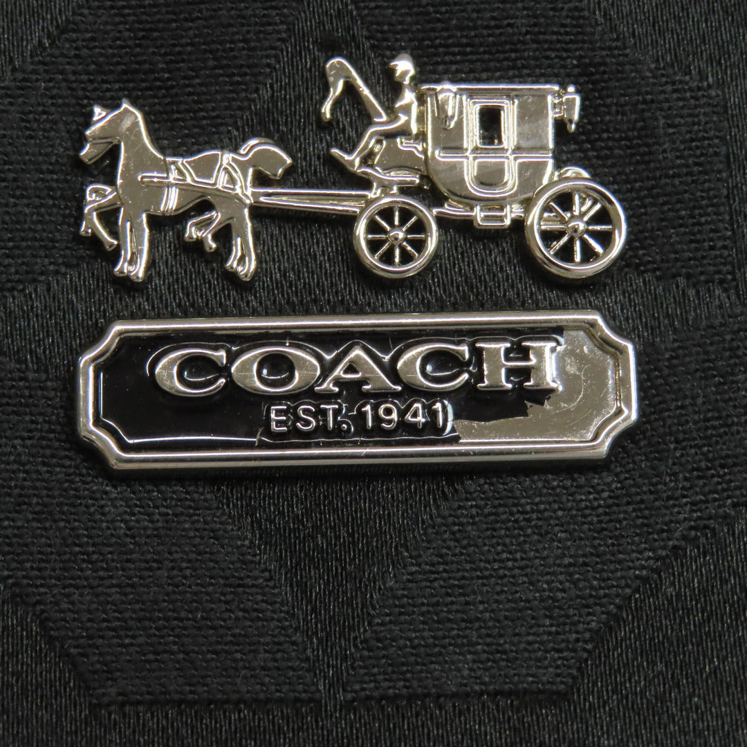 COACH Shoulder Bag 21764 canvas black Madison Op Art 2WAY Women Used Authentic