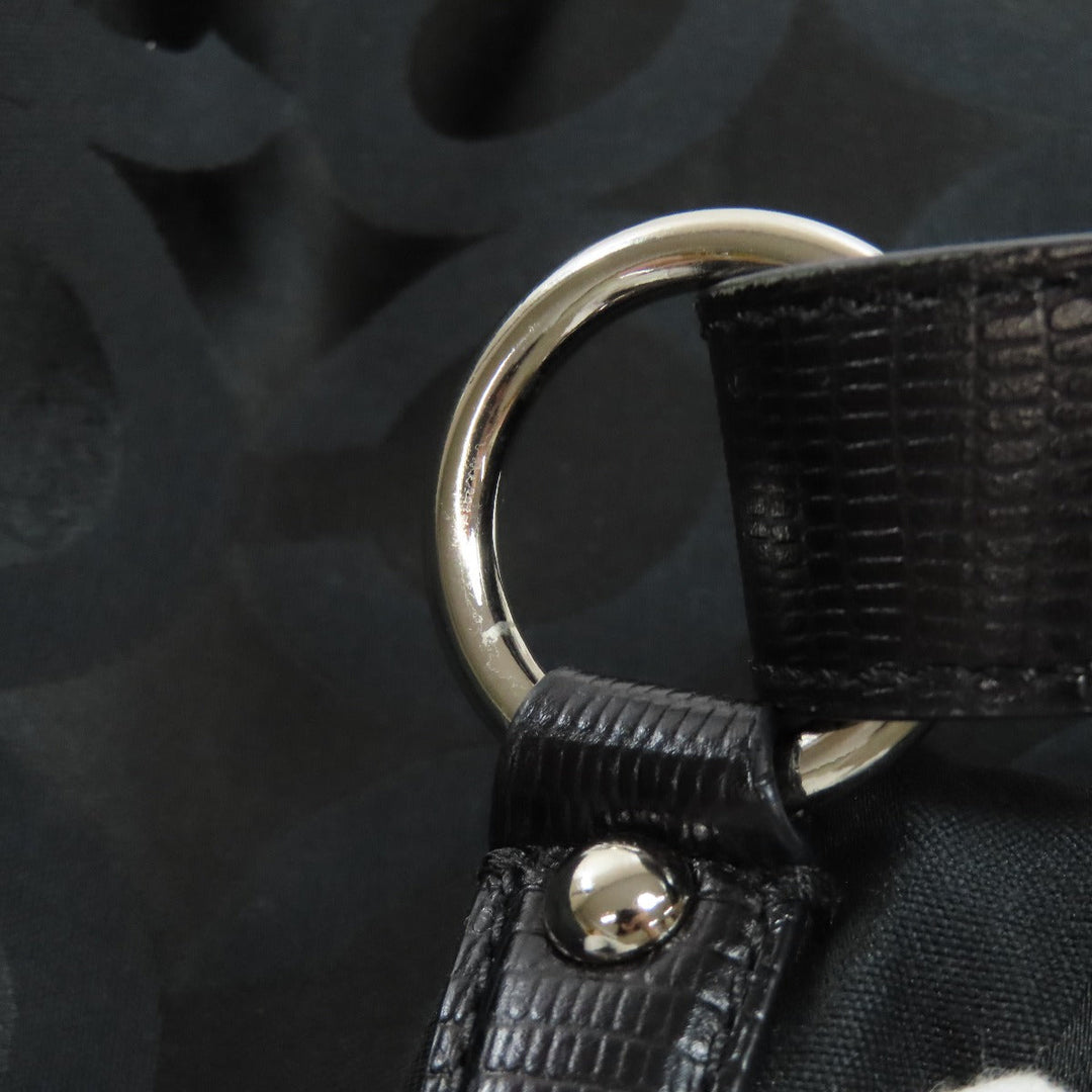 COACH Shoulder Bag 21764 canvas black Madison Op Art 2WAY Women Used Authentic