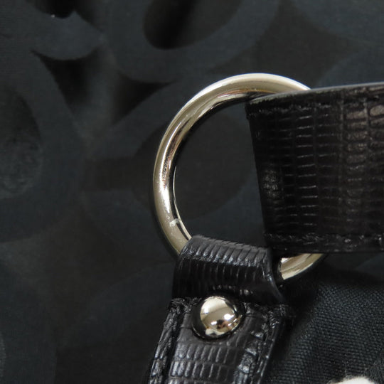 COACH Shoulder Bag 21764 canvas black Madison Op Art 2WAY Women Used Authentic