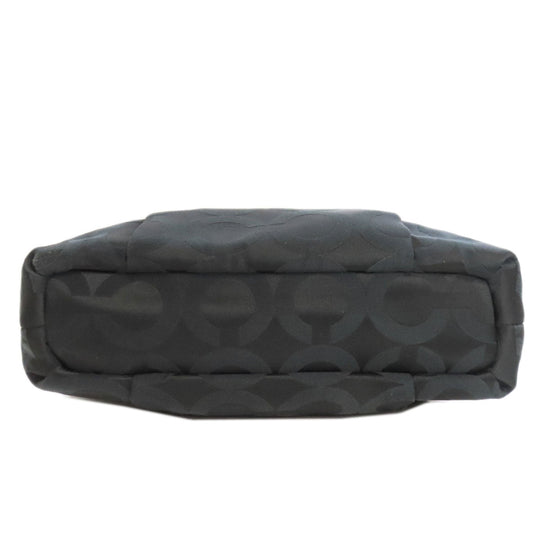 COACH Shoulder Bag 21764 canvas black Madison Op Art 2WAY Women Used Authentic