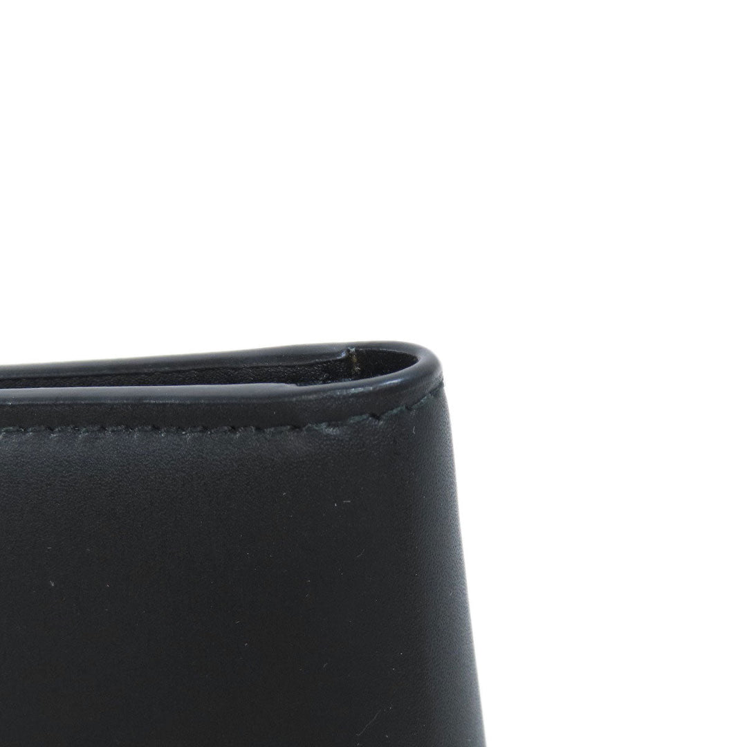 Valentino Bifold Wallet leather black neck wallet Women Used Authentic