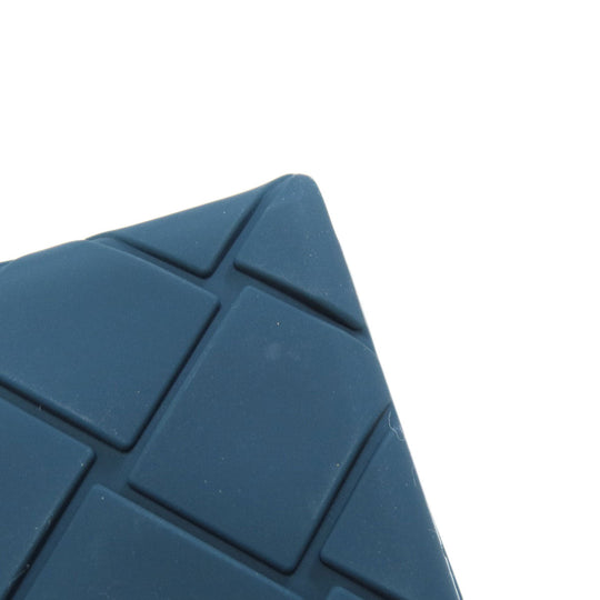 BOTTEGAVENETA Card Case rubber Navy Embossing Women(Unisex) Used Authentic
