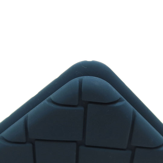 BOTTEGAVENETA Card Case rubber Navy Embossing Women(Unisex) Used Authentic