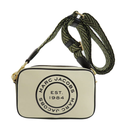 MARC JACOBS Shoulder Bag leather white logo Women Used Authentic