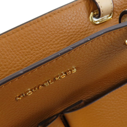 MICHAEL KORS Tote Bag leather Brown logo Women Used Authentic