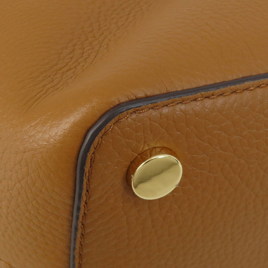 MICHAEL KORS Tote Bag leather Brown logo Women Used Authentic