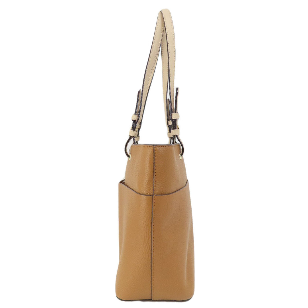 MICHAEL KORS Tote Bag leather Brown logo Women Used Authentic