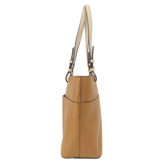 MICHAEL KORS Tote Bag leather Brown logo Women Used Authentic