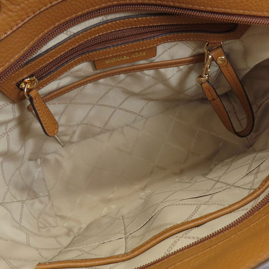 MICHAEL KORS Tote Bag leather Brown logo Women Used Authentic