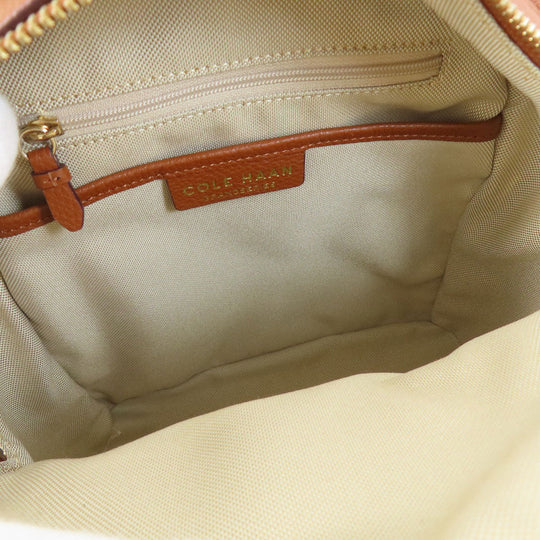 COLE HAAN Backpack leather Brown logo Women(Unisex) Used Authentic