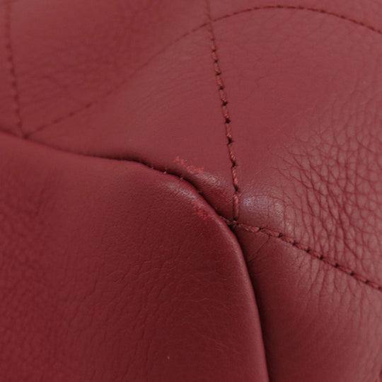 CHANEL Handbag Calfskin Red COCO Mark Gold Metal 2WAY