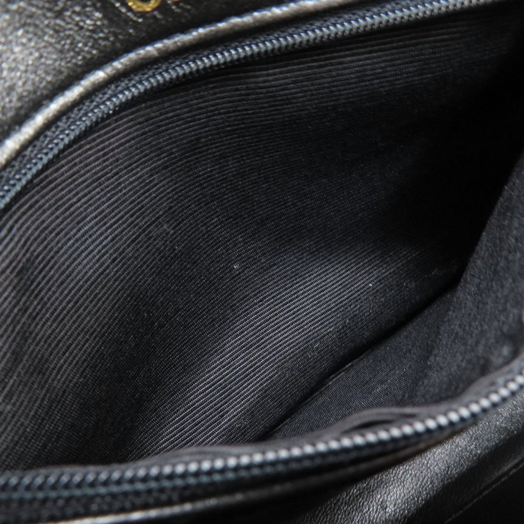 CHANEL Shoulder Bag lambskin black Matrasse