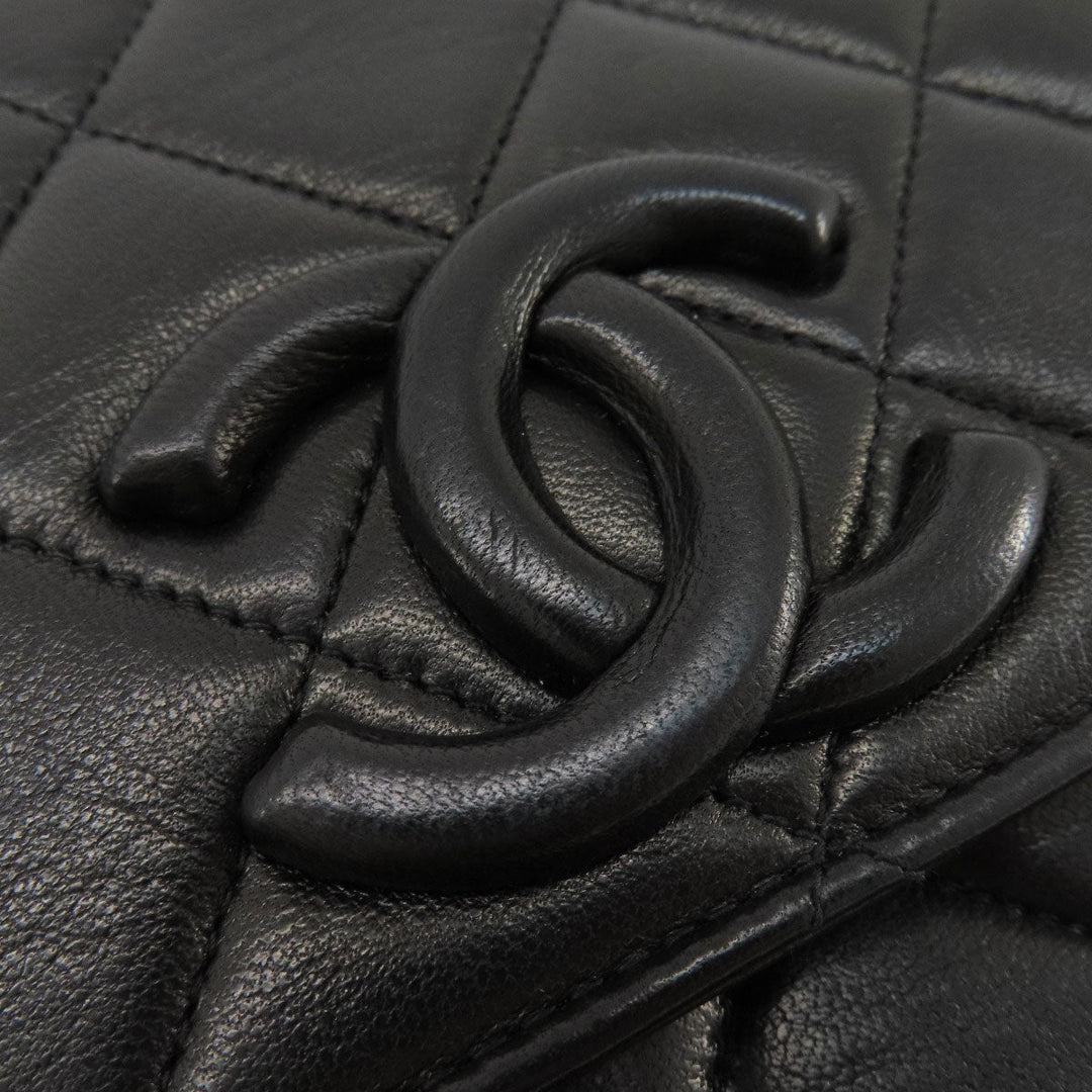 CHANEL Shoulder Bag lambskin black Matrasse