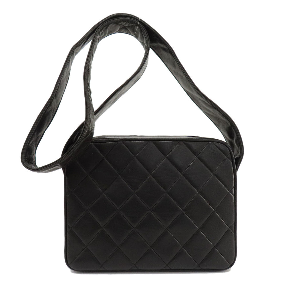 CHANEL Shoulder Bag lambskin black Matrasse