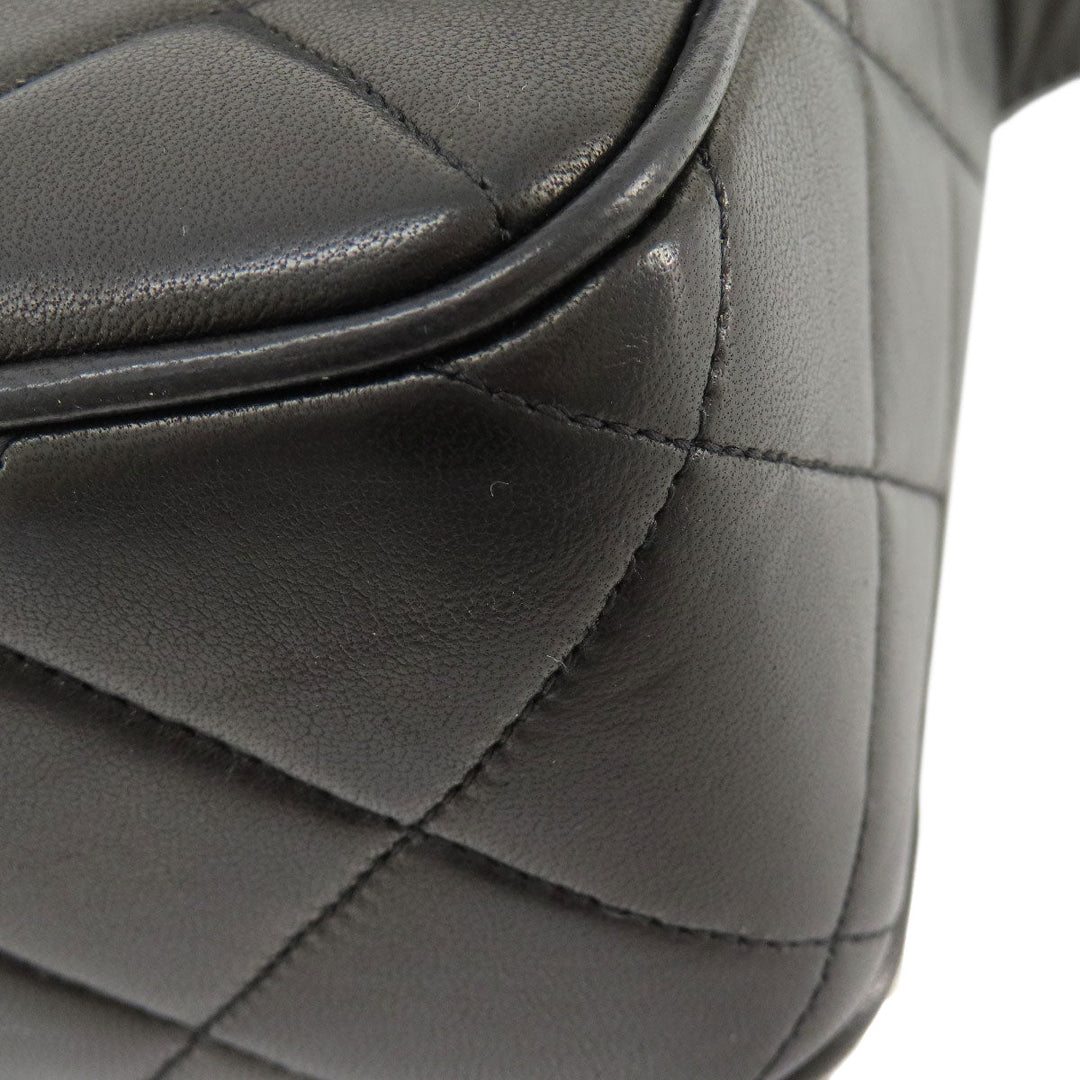 CHANEL Shoulder Bag lambskin black Matrasse