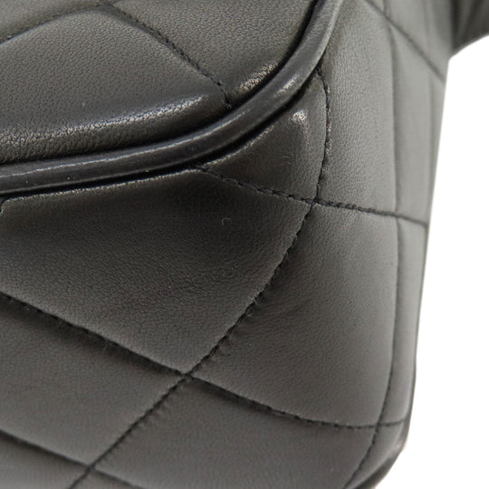 CHANEL Shoulder Bag lambskin black Matrasse